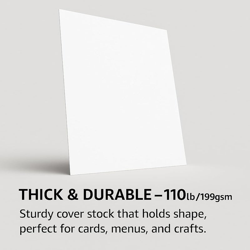WritePads Veritas White Cardstock 8.5 x 11”, 110LB/199GSM Heavyweight Card Stock, 100 Sheets, Thick Cardstock Printer Paper for Copy, Printing, Art Projects, Invitations, Made In USA - Image 2